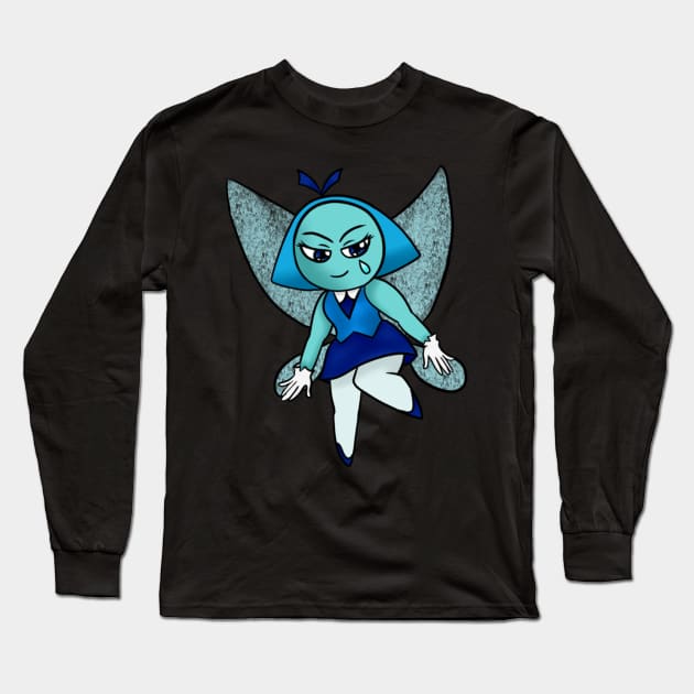 Aquamarine Long Sleeve T-Shirt by UwUGremlin